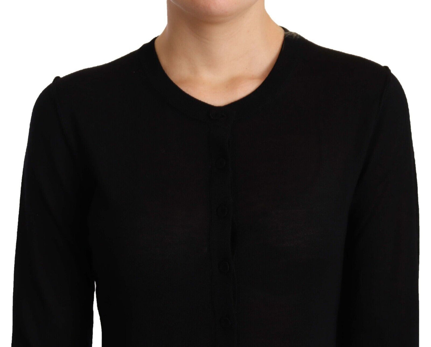 Dolce & Gabbana Black Crewneck Pullover STAFF Sweater Wool