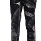 Dolce & Gabbana Black Banana Leaf Print Skinny Capri Pants