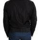 Dolce & Gabbana Black Zip Leather Bomber Jacket