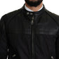 Dolce & Gabbana Black Zip Leather Bomber Jacket