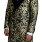 Dolce & Gabbana Black Gold Jacquard Long Coat SICILIA Jacket