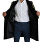 Dolce & Gabbana Black Gold Jacquard Long Coat SICILIA Jacket