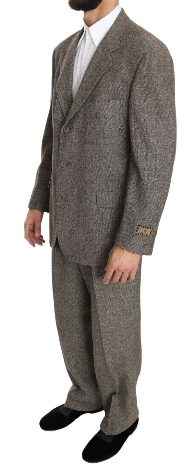 Fendi Brown Wool Regular Single  Breasted Suit