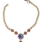 Dolce & Gabbana Pink Gold Brass Crystal Purple Pearl Pendants