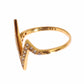 Nialaya Gold 925 Silver Womens Clear CZ 18K Ring