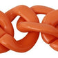 Ermanno Scervino Gold Orange Chain Wide Brass Plastic Bracelet