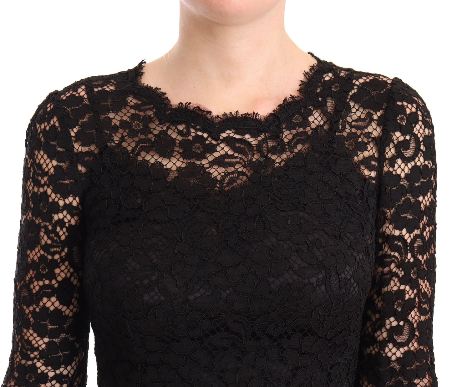 Dolce & Gabbana Black Lace Mermaid Dress