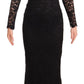 Dolce & Gabbana Black Lace Mermaid Dress