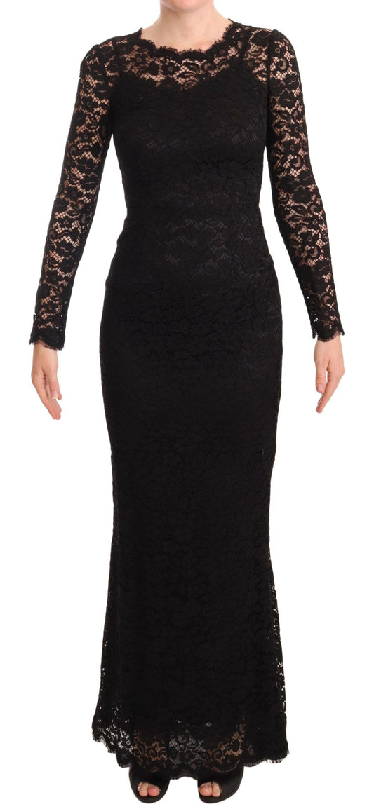 Dolce & Gabbana Black Lace Mermaid Dress