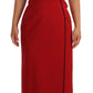 Dolce & Gabbana Red Sweetheart Sleeveless Midi Stretch Dress