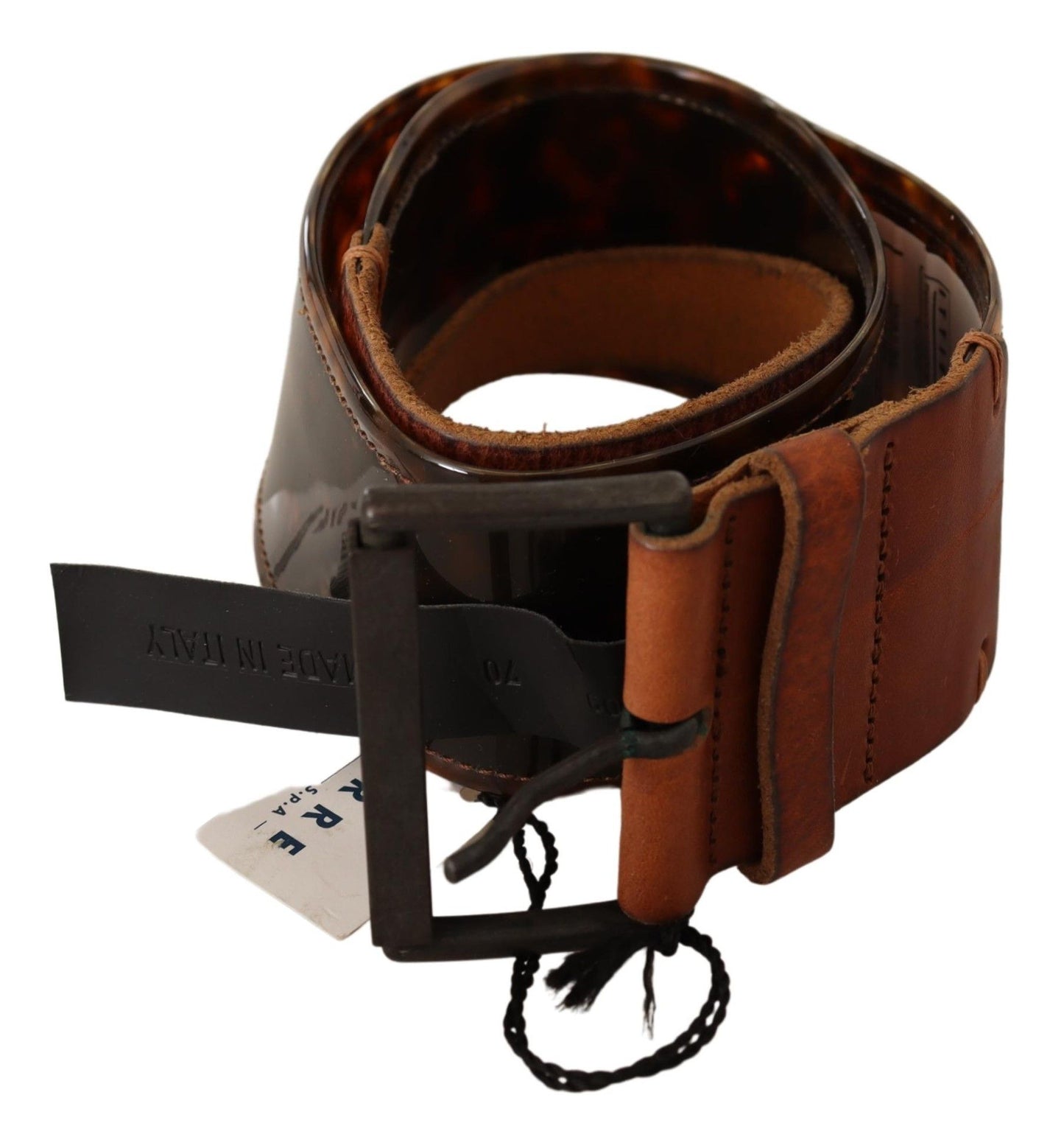 Ermanno Scervino Dark Brown Leather Buckle Waist Belt