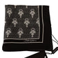 Dolce & Gabbana Black Patterned Square Men Handkerchief Scarf