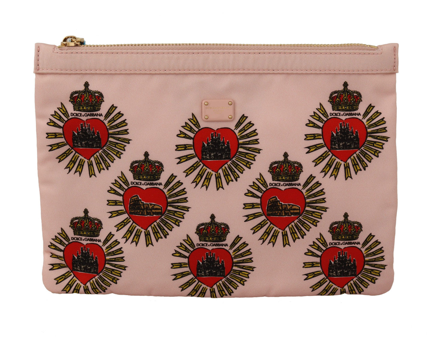 Dolce & Gabbana Pink D&G Devotion Heart Pouch Wallet Clutch