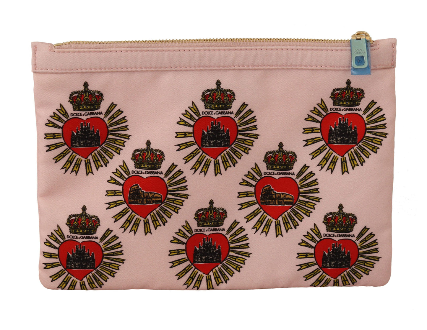 Dolce & Gabbana Pink D&G Devotion Heart Pouch Wallet Clutch