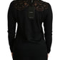 Dolce & Gabbana Black Lace Cardigan Sweater