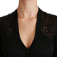 Dolce & Gabbana Black Lace Cardigan Sweater