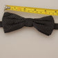 Dolce & Gabbana Black Patterned Silk Adjustable Neck Papillon Bow Tie