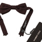 Dolce & Gabbana Brown Dotted Silk Adjustable Neck Papillon Bow Tie