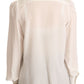 Dolce & Gabbana White Long Sleeve Polo Shirt Top Blouse