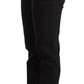 Dolce & Gabbana Black Tapered Women Trouser Virgin Wool Pants