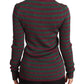 Dolce & Gabbana Multicolor Striped Crew Neck Pullover Sweater