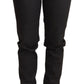 Ermanno Scervino Black Low Waist Skinny Slim Trouser Cotton Jeans