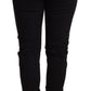 Ermanno Scervino Black Low Waist Skinny Slim Trouser Cotton  Jeans