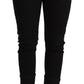 Ermanno Scervino Black Low Waist Skinny Slim Trouser Cotton  Jeans