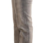 Ermanno Scervino Gray Washed Low Waist Skinny Trouser Cotton Jeans