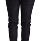 Ermanno Scervino Blue Skinny Folded Hem Denim Trouser Cotton Jeans