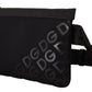 Dolce & Gabbana Sleek Black Monogram Fanny Pack