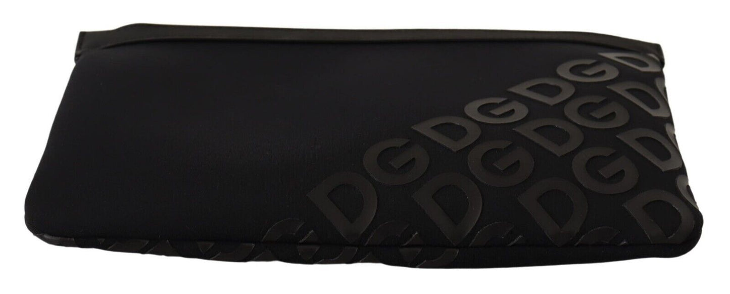 Dolce & Gabbana Sleek Black Monogram Fanny Pack