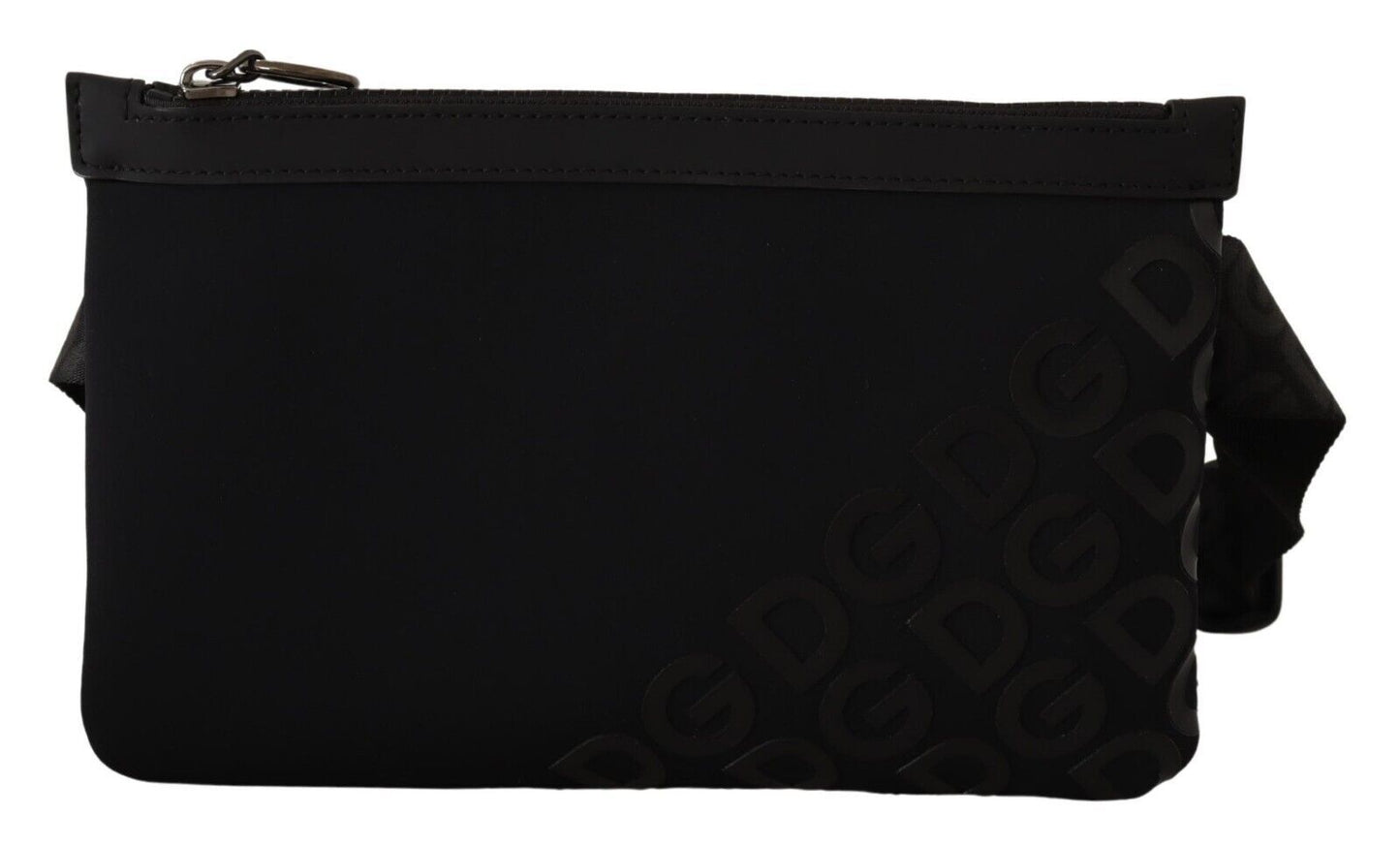 Dolce & Gabbana Sleek Black Monogram Fanny Pack