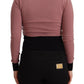 Dolce & Gabbana Pink Cashmere Crewneck Sartoria Pullover Sweater