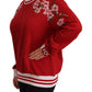 Dolce & Gabbana Red Cotton Crewneck #DGlove Pullover Sweater