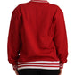 Dolce & Gabbana Red Cotton Crewneck #DGlove Pullover Sweater