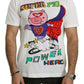 Dolce & Gabbana White Cotton Top Super Power Pig T-shirt