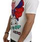 Dolce & Gabbana White Cotton Top Super Power Pig T-shirt