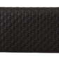 Gucci Black Wallet Microguccissima Leather Zipper Wallet