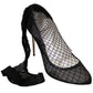 Dolce & Gabbana Black Netted Sock Heels Pumps Shoes