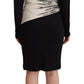 Roberto Cavalli Black Silver Sheath Knee Length Dress