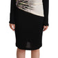 Roberto Cavalli Black Silver Sheath Knee Length Dress