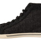 Dolce & Gabbana Gray Wool Cotton Casual High Top Sneakers