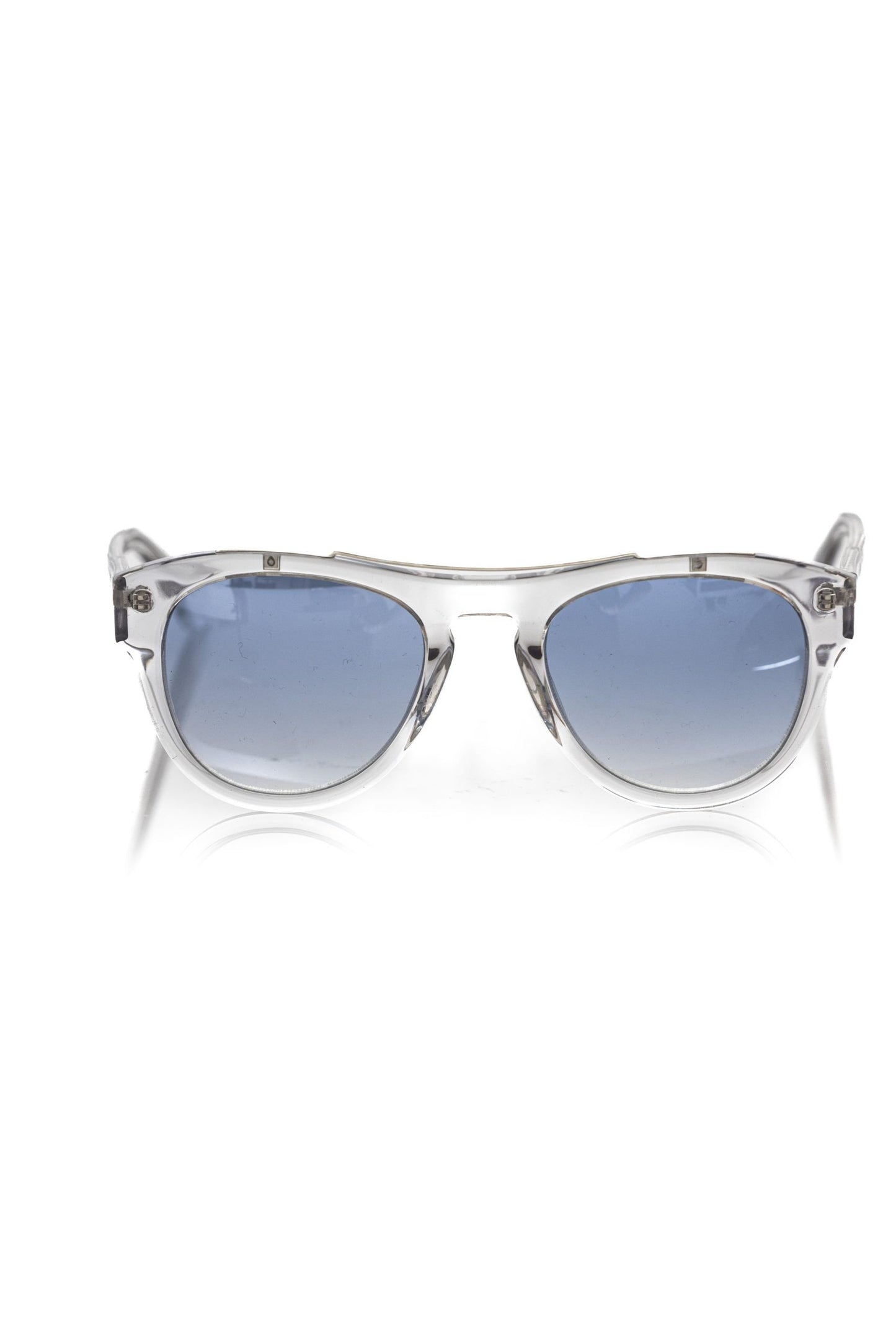 Frankie Morello White Acetate Sunglasses