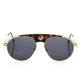 Frankie Morello Brown Metallic Fibre Sunglasses