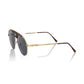 Frankie Morello Brown Metallic Fibre Sunglasses