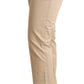 Dolce & Gabbana Beige Cotton Stretch Skinny Trouser Pants