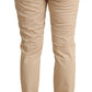 Dolce & Gabbana Beige Cotton Stretch Skinny Trouser Pants