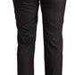 Dolce & Gabbana Black Striped Wool Tapered Trouser Pants