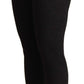 Dolce & Gabbana Black Virgin Wool Stretch Waist Tights Pants